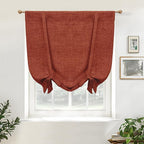 DriftAway Double Layer Linen Blackout Tie Up Curtains Thermal Insulated Fully by DriftAway