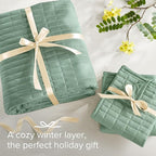 Comfort Spaces Sage Green Oversized Queen Quilt Set 102"x118" Bedspread Quilted - Image 7
