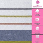 CASA COPENHAGEN White Bay 4Pcs 100% Egyptian Cotton Designer Hand Towels Gift - Image 4