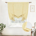 DriftAway Double Layer Linen Blackout Tie Up Curtains Thermal Insulated Fully by DriftAway