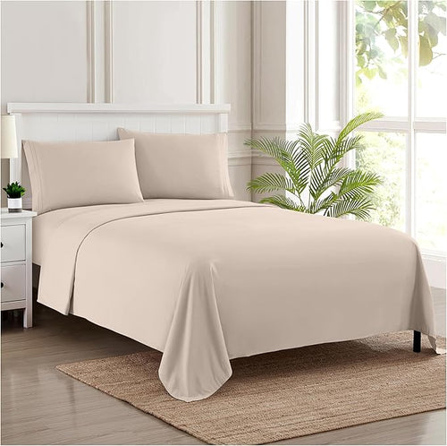 1800 Thread Count Sheet Set – Soft Egyptian Quality Brushed Microfiber Sheets – by SweetHomeCollection