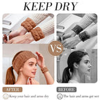 DiyJibb 9 Pcs Spa Headband for Washing Face, Skincare Headband and Wristband Set - Image 5
