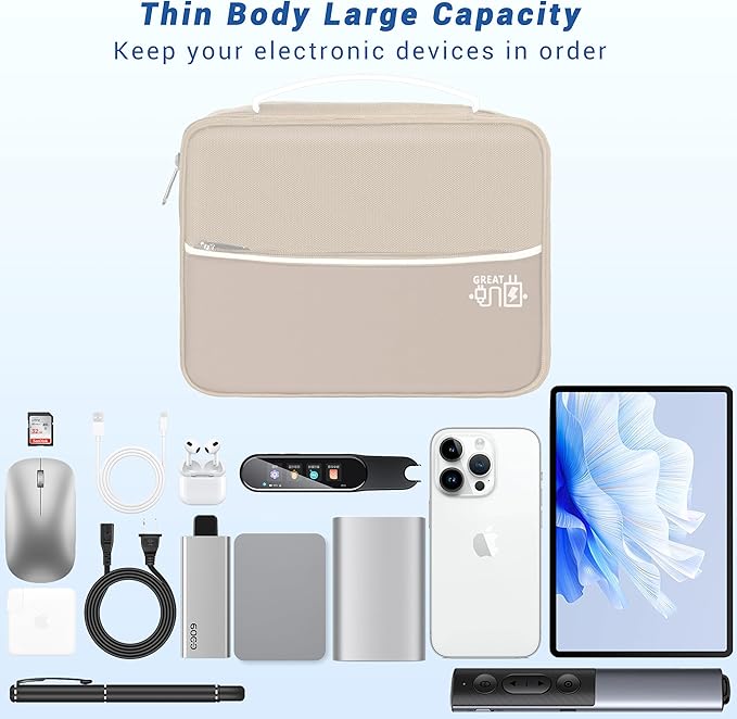 Electronics Organizer, Portable Cable Organizer Bags, Waterproof Electronic - Image 4