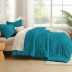 Andency Turquoise Comforter Set Queen Size, Boho Soft Warm Tufted Bedding - Image 7