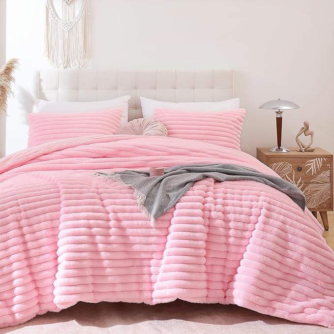 Smoofy Fluffy Full Size Comforter Sets 3 Pieces by SMOOFY