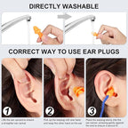 Tondiamo 200 Pairs Ear Plugs Reusable Silicone Earplugs - Image 4