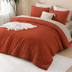Andency Full Size Comforter Sets Burnt Orange, Boho Lightweight Full Bed Set - Image 6
