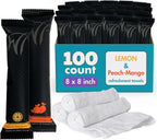 White Towel Services 8" x 8in Moist Cotton Towel Individually Wrapped by WhiteTowelServices