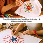 Flour Sack Towels | Tea Towel for Crafts| Kitchen Dish Cotton Blank Towel for - Image 4