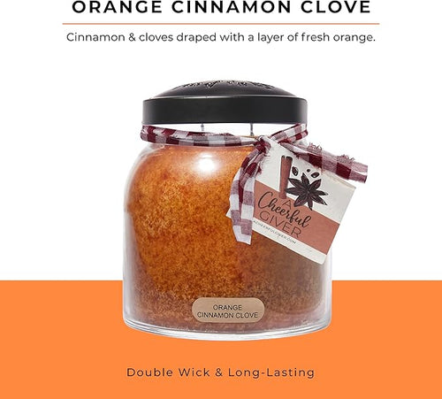 A Cheerful Giver — Orange Cinnamon Clove - 34oz Papa Scented Candle Jar - - Image 2