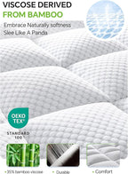 BEDELITE Full Mattress Topper 3 Inch Thick Mattress Pad, Plush Pillow Top Bed - Image 2