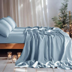 LBRO2M 100% Pure Linen Sheet Set Deep Pocket Up to 16" Bed Sheets Sets - Image 3