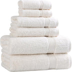 Superior Egyptian Cotton 6-Piece Towel Set, Bathroom Essentials, Towels by SUPERIOR