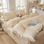 mixinni Floral Duvet Cover Set Queen Size – 100% Cotton 3-Piece Bedding Set - Image 5