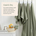 Springtree Home 100% Cotton Bath Towel Set of 4 | Super Soft & Absorbent - Image 3