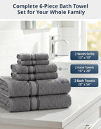 LANE LINEN Luxury Bath Towels Set - Image 4