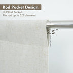 DriftAway Double Layer Linen Blackout Tie Up Curtains Thermal Insulated Fully - Image 4