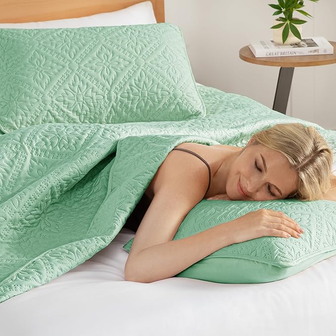 Exclusivo Mezcla Twin Quilt Bedding Set, Lightweight Soft Bedspreads Coverlets - Image 4