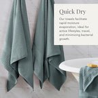 NY Loft 100% Cotton Hand Towel 6 Pack Hand Towel Set | Super Soft & Absorbent - Image 3