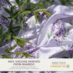 YIYEA 100% Viscose Derived from Bamboo Pillow Cases Set of 2, 600 Thread Count - Image 3