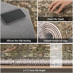Washable 3x5 Entryway Rug, Boho Non-Slip Vintage Distress Small Rugs - Image 5