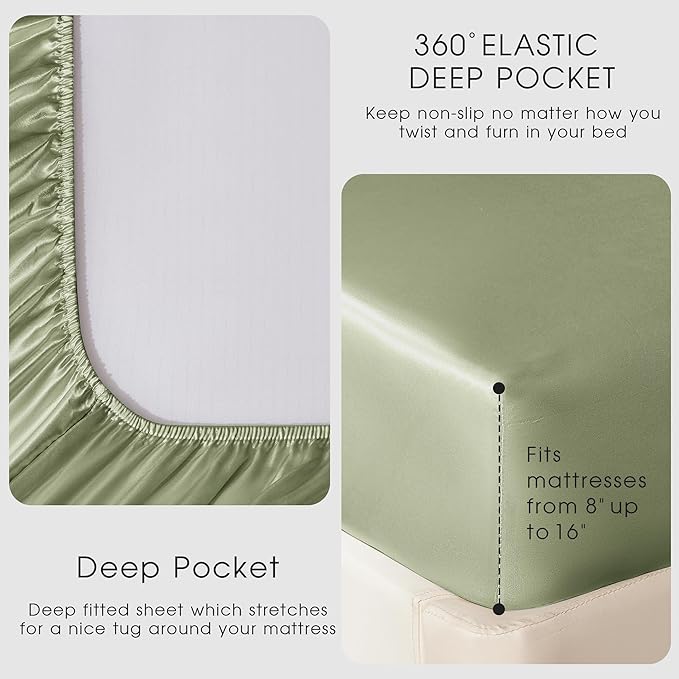 FreshCulture Satin Sheets King Size - Image 4
