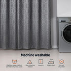 Amazon Basics Jacquard 2-Piece 100% Blackout Curtains, Living Room and Bedroom - Image 6