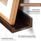 Fun Memories Picture Ledge Shelf, Solid Pine Wood Floating Shelves Set of 4 - Image 4