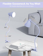 BOHON Desk Lamp with Clamp, 10W 38 LED Clip on Light, 5 Color 10 Brightness - Image 5