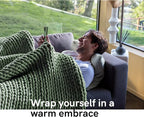 YnM Velvet Knitted Weighted Blanket, Hand Made Chunky Knit Weighted Throw - Image 3