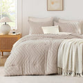 Andency Linen Oversized Queen Comforter Set, Boho Soft Warm Bedding Comforter by Andency