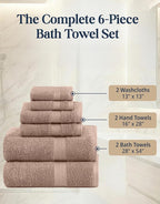 LANE LINEN 100% Cotton Towels Set - Image 4
