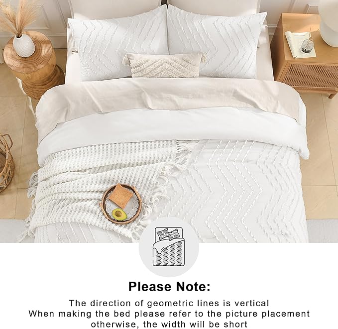 Andency White Oversized Super King Plus Comforter Set 128x120, Extra Large King - Image 5