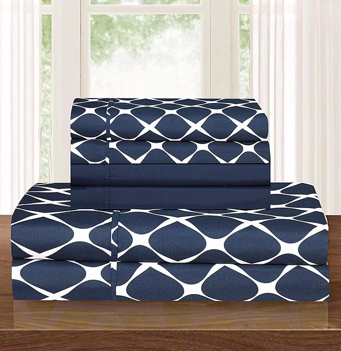 Elegant Comfort Luxury Softest and Coziest 6-Piece Bed Sheet Set, Wrinkle by ELEGANTCOMFORT