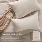 RRENEWROOTS Gream Gray Twin Duvet Cover, 100% Sandwashed Cotton Soft Twin Size - Image 7