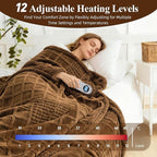 Eastsora Heated Blanket Electric, Waffle Heating Blanket - Image 3