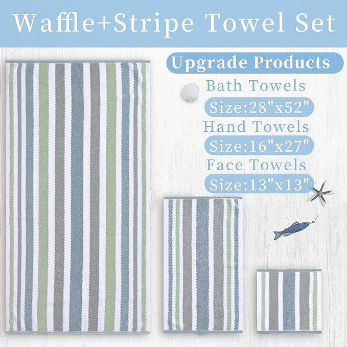 Striped Bath Towels - Image 3