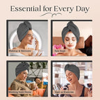 Lili&James 100% Cotton Hair Towel Wrap Quick Dry Super Absorbent Turban Head - Image 7