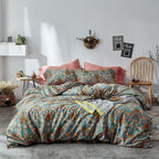 mixinni Vintage Style Garden Flower Duvet Cover Set by mixinni