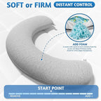 SweetSlubr Pregnancy Pillows for Sleeping, C-Shaped Maternity Pillow for - Image 3