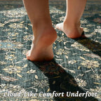 Washable 9x12 Area Rugs for Living Room, Boho Non-Slip Vintage Distress Lager - Image 4