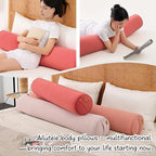 Body Pillow for Adults – Long Bolster Pillow for Bed, Round Cuddle Pillow - Image 7