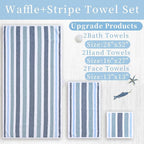 Waffle Towels for Bathroom-Quick Dry | Thick | Lightweight | 540GSM, Large Bath - Image 3