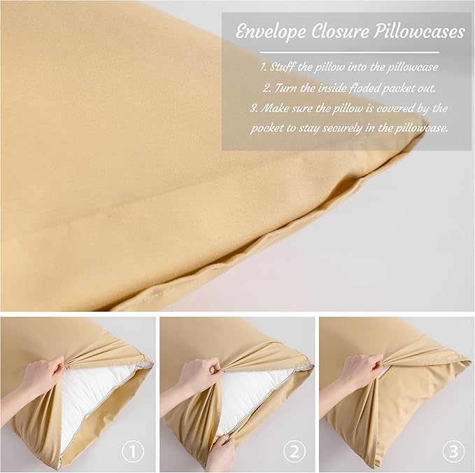 NTBAY King Pillow Cases Set of 2, 2 Pack Brushed Microfiber 20x40 Pillow Cases - Image 4