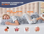 WSOFRLAC Leg Pillow for Side Sleeping 20x54 Large Bolster Pillow for Bed - Image 2