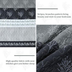 DJY Gray Quilt Set Queen Size Boho Striped Patchwork Bedspread Coverlet - Image 5
