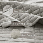 Comfort Spaces Kienna Quilt Set- Double Sided Stitching Design Summer Blanket - Image 4