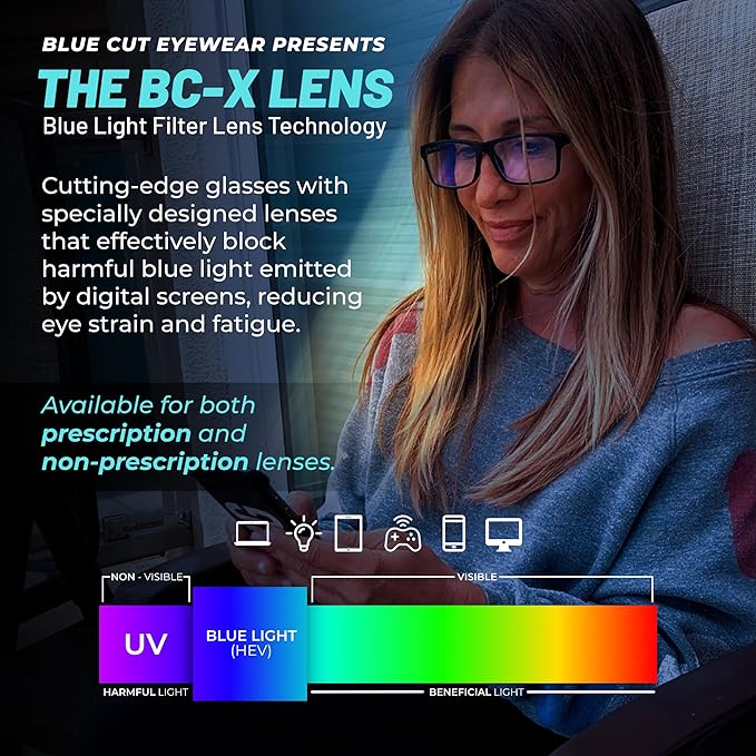 Blue Light Blocking Glasses For Men/Women Anti-Fatigue Computer Monitor Gaming - Image 4