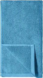 Amazon Basics 8-Pack Lightweight Quick-Dry Hand Towels, 100% Cotton, Lake Blue - Image 2