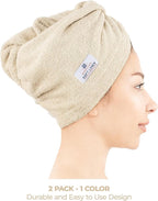 American Soft Linen 100% Cotton Hair Towels - Image 2